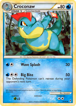 Croconaw 41/95 Pokemon card