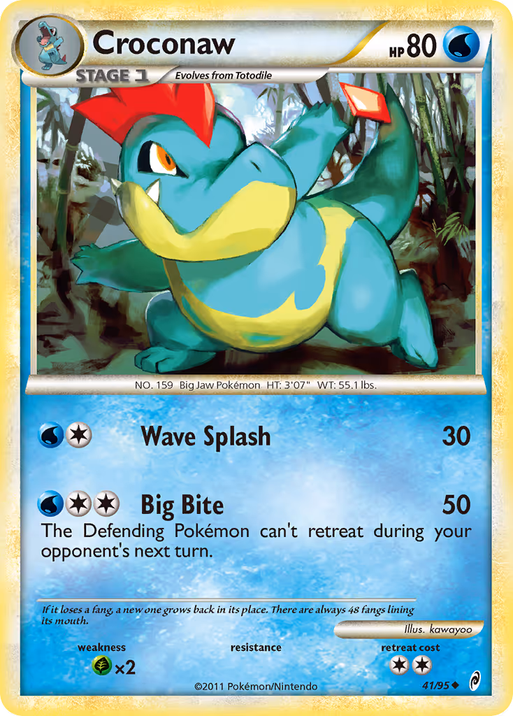 Croconaw 41/95 Pokemon card