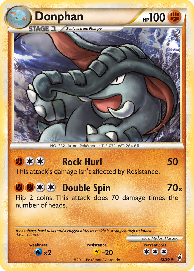 Donphan 42/95 Pokemon card