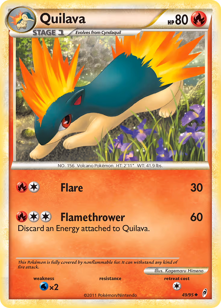 Quilava 49/95 Pokemon card