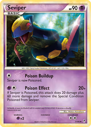 Seviper 51/95 Pokemon card