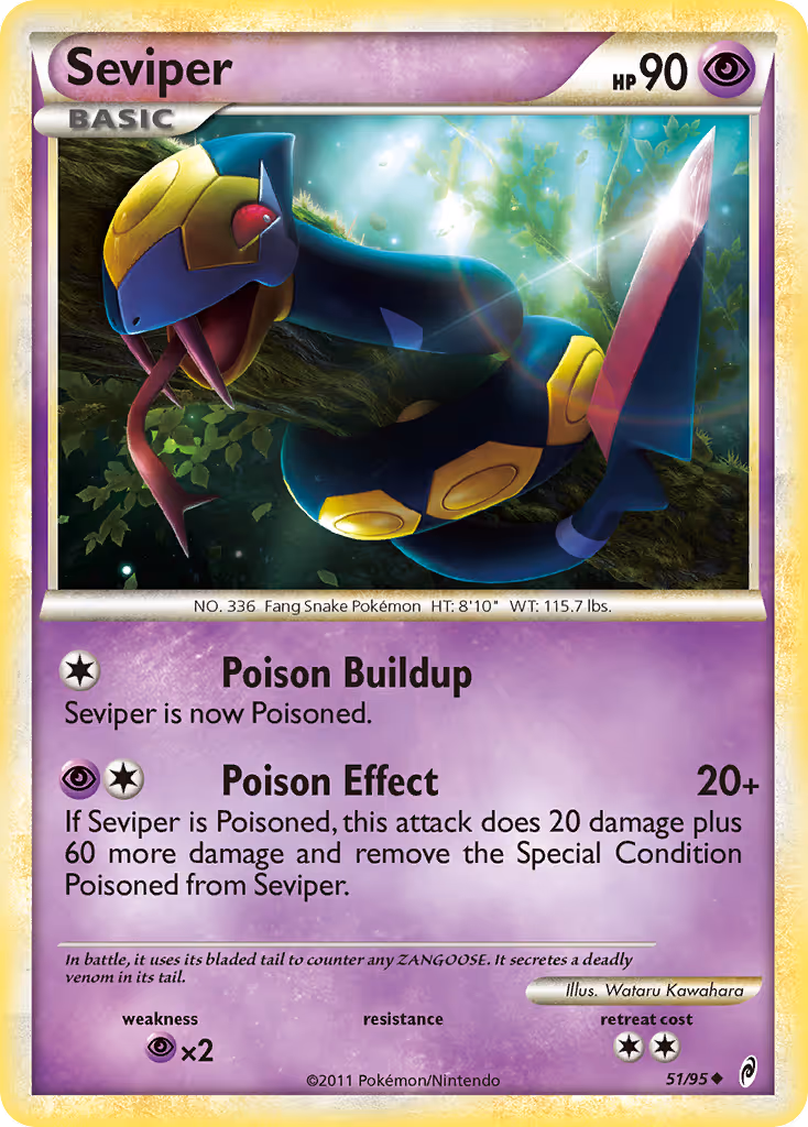 Seviper 51/95 Pokemon card