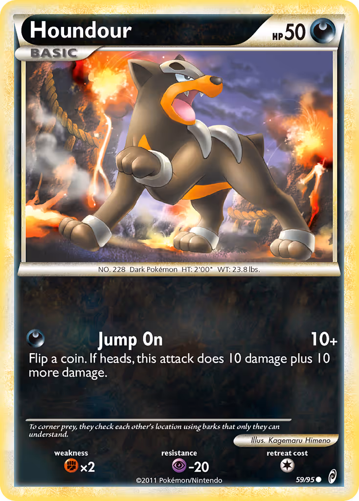Houndour 59/95 Pokemon card