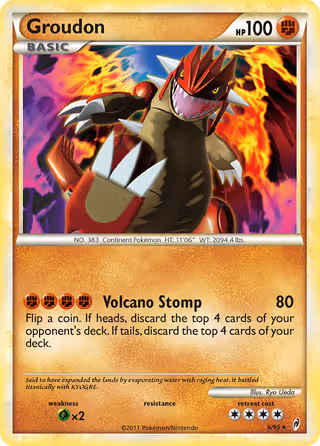 Groudon 6/95 Pokemon card