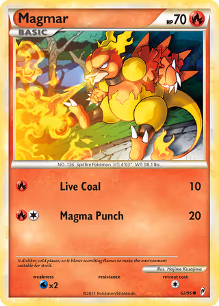 Magmar 62/95 Pokemon card