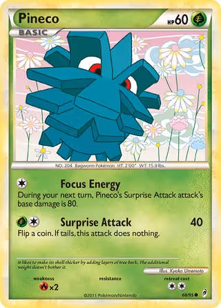 Pineco 68/95 Pokemon card