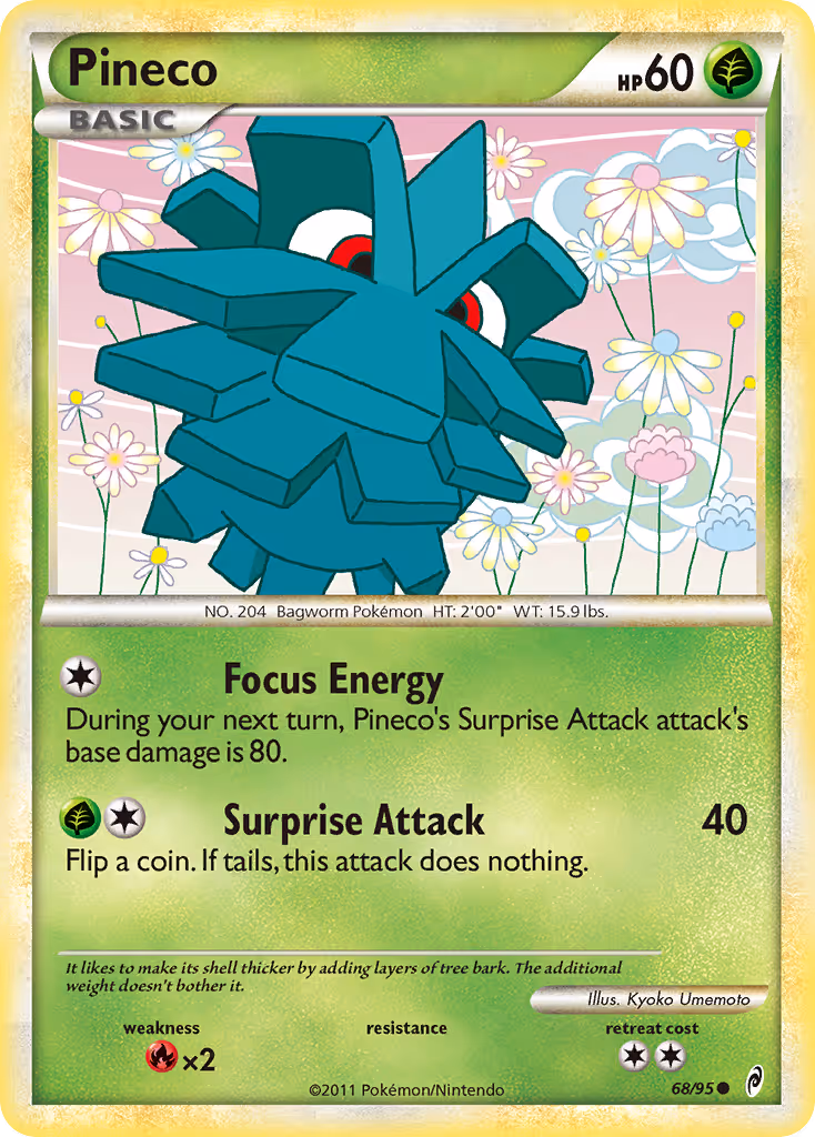 Pineco 68/95 Pokemon card