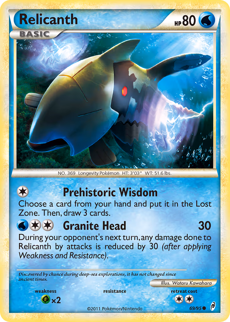 Relicanth 69/95 Pokemon card