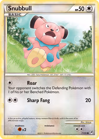 Snubbull 71/95 Pokemon card