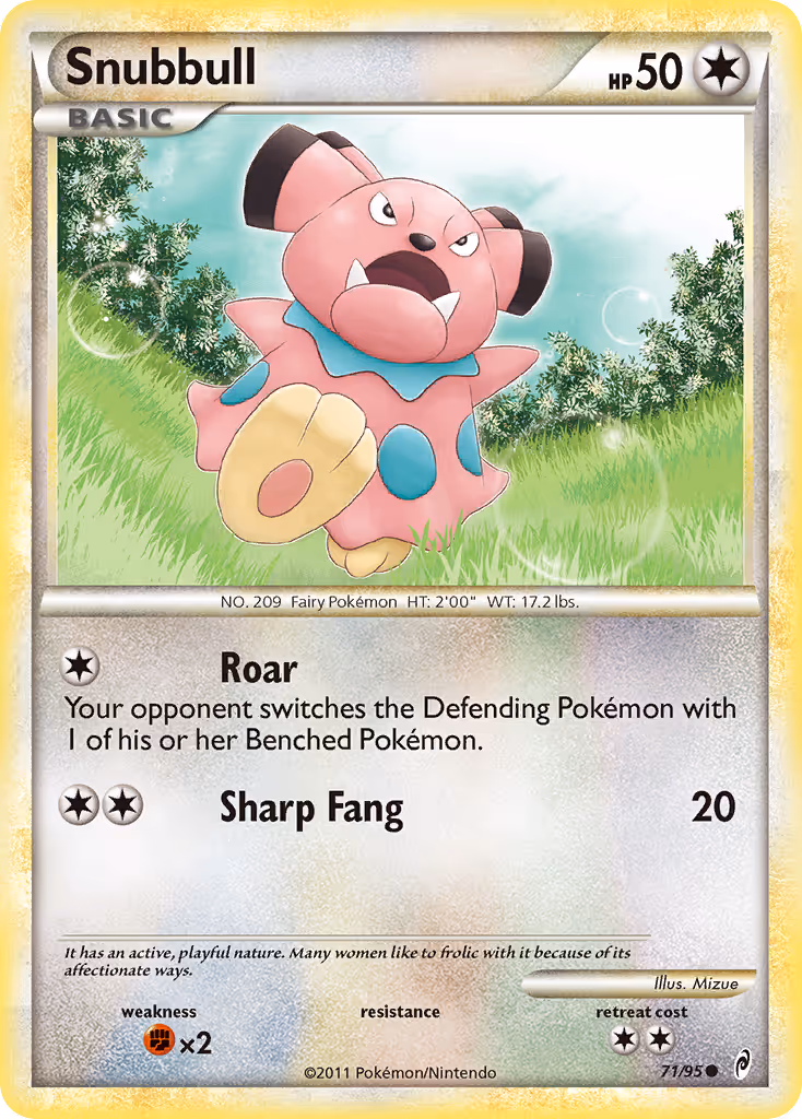 Snubbull 71/95 Pokemon card