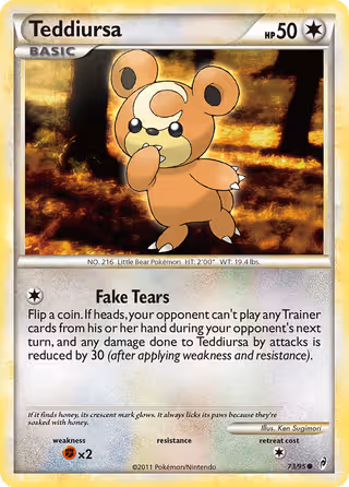 Teddiursa 73/95 Pokemon card