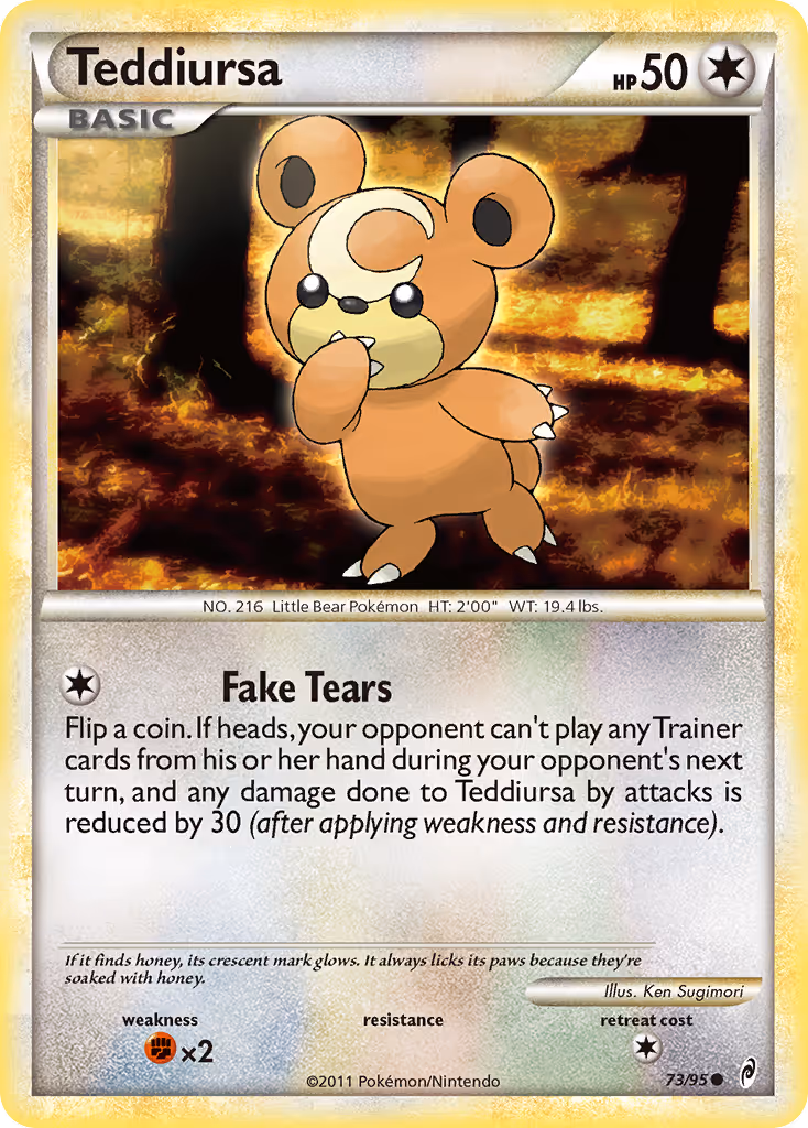 Teddiursa 73/95 Pokemon card