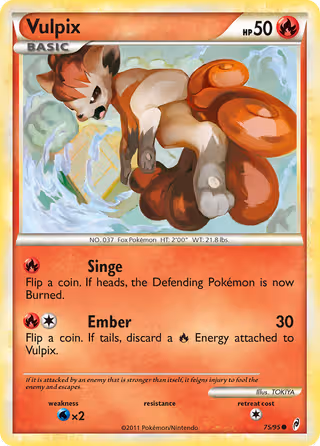 Vulpix 75/95 Pokemon card