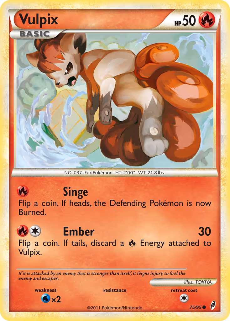 Vulpix 75/95 Pokemon card