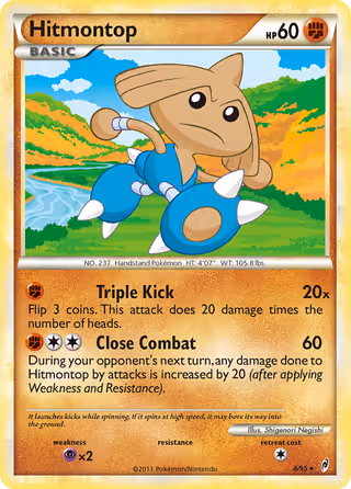 Hitmontop 8/95 Pokemon card