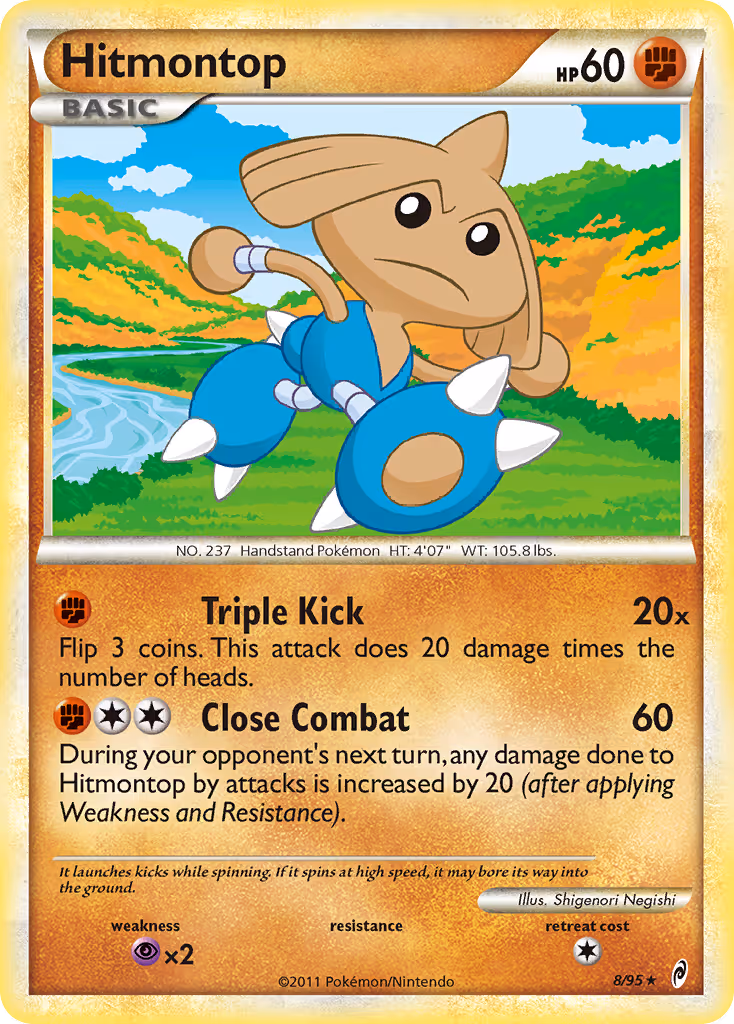 Hitmontop 8/95 Pokemon card