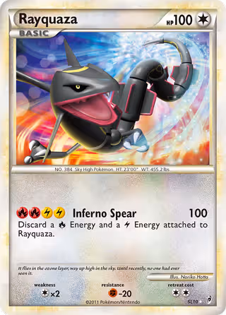 Rayquaza SL10 Pokemon card
