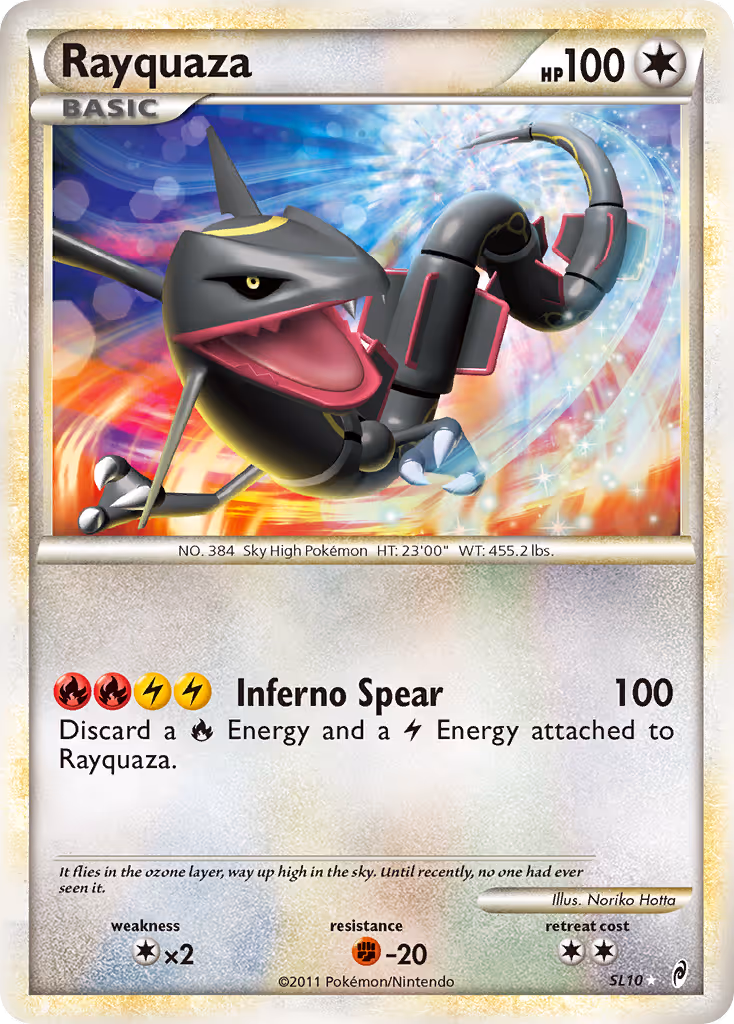Rayquaza SL10 Pokemon card