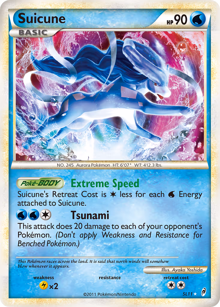 Suicune SL11 Pokemon card