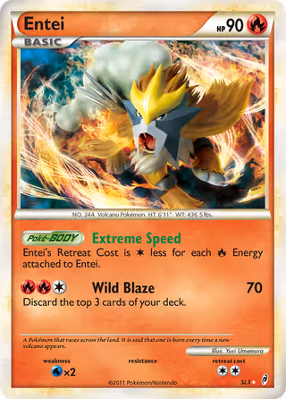 Entei SL3 Pokemon card