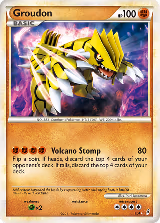 Groudon SL4 Pokemon card