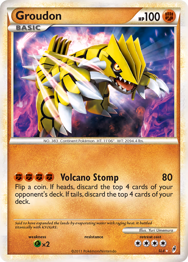 Groudon SL4 Pokemon card