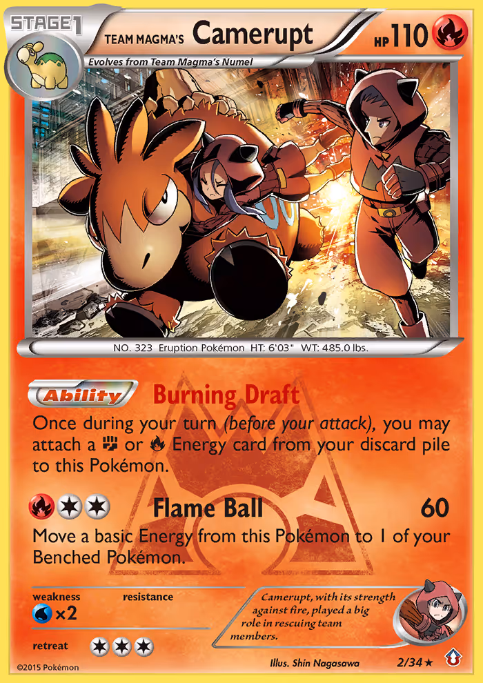 Team Magma's Camerupt 2/34 Pokemon card