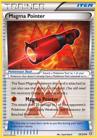 Magma Pointer 24/34 Pokemon card