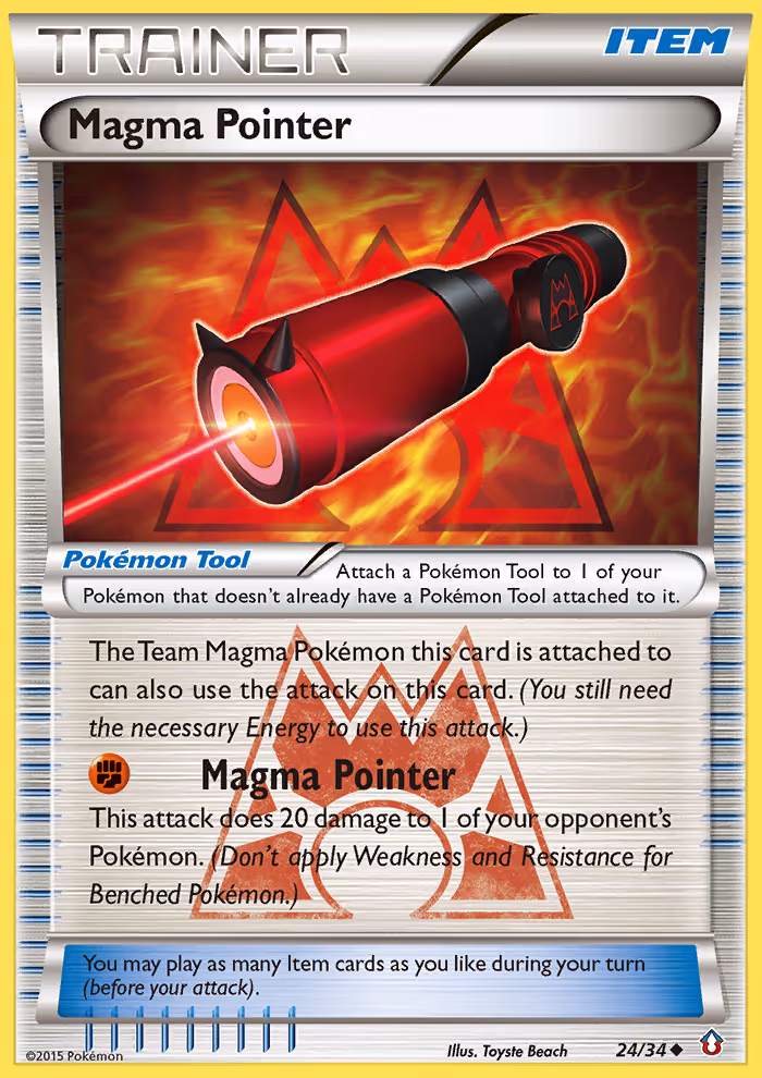 Magma Pointer 24/34 Pokemon card