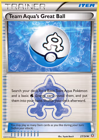 Team Aqua's Great Ball 27/34 Pokemon card