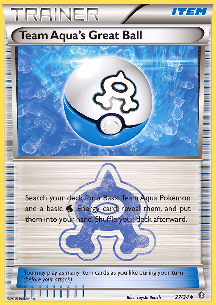 Team Aqua's Great Ball 27/34 Pokemon card