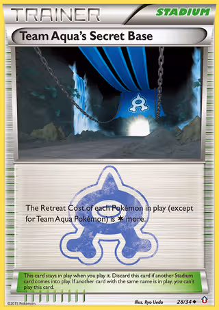 Team Aqua's Secret Base 28/34 Pokemon card