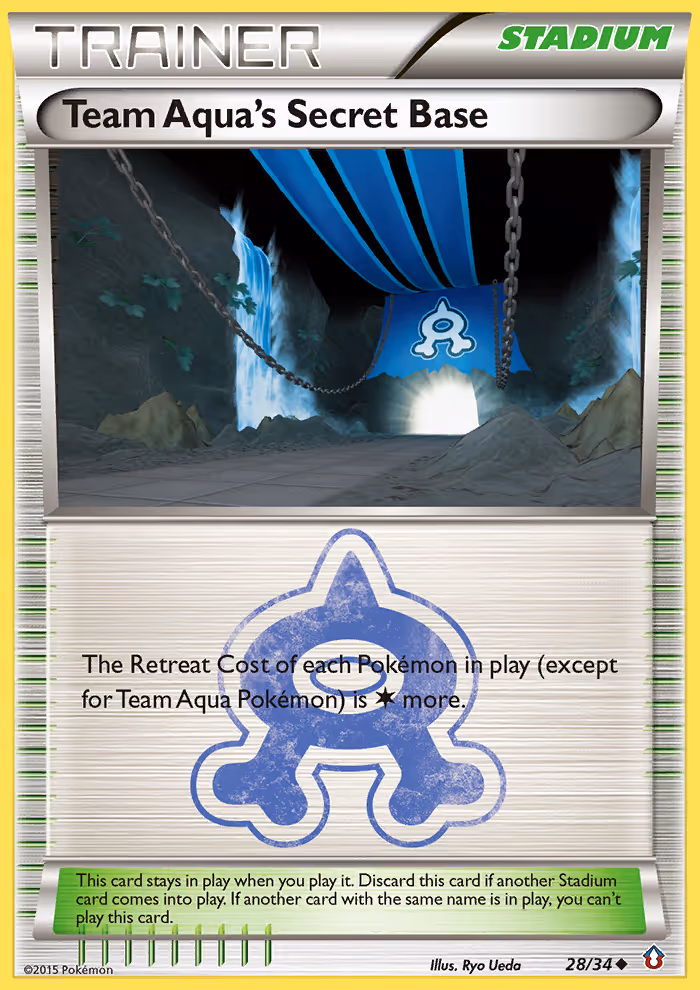 Team Aqua's Secret Base 28/34 Pokemon card
