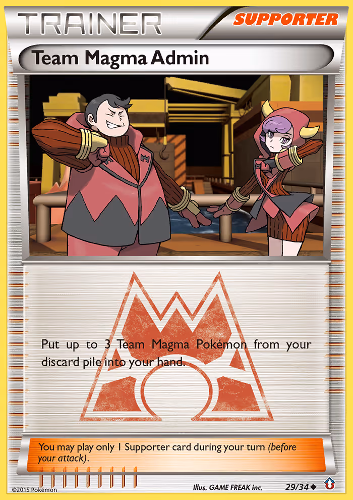 Team Magma Admin 29/34 Pokemon card