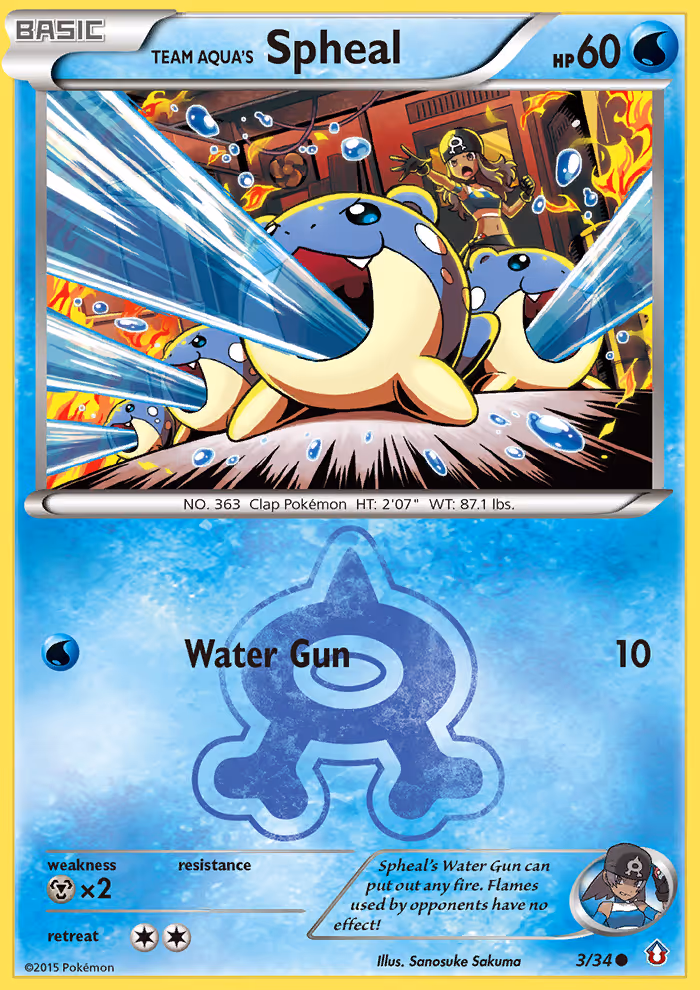 Team Aqua's Spheal 3/34 Pokemon card