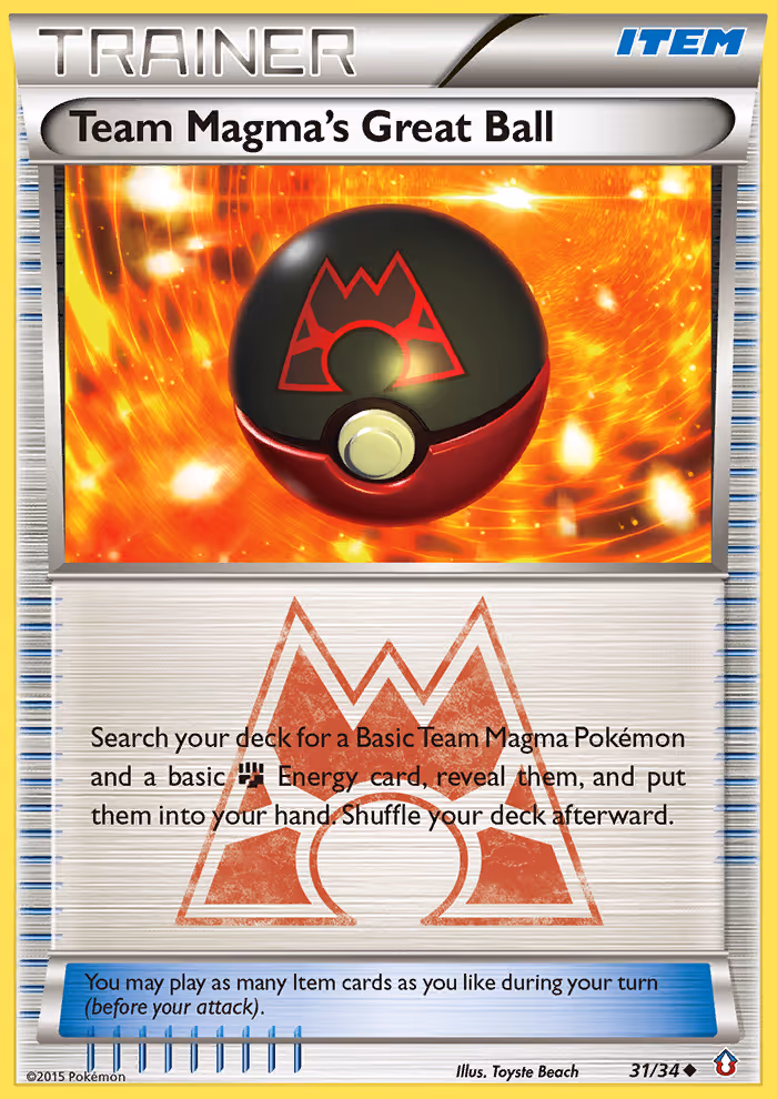 Team Magma's Great Ball 31/34 Pokemon card