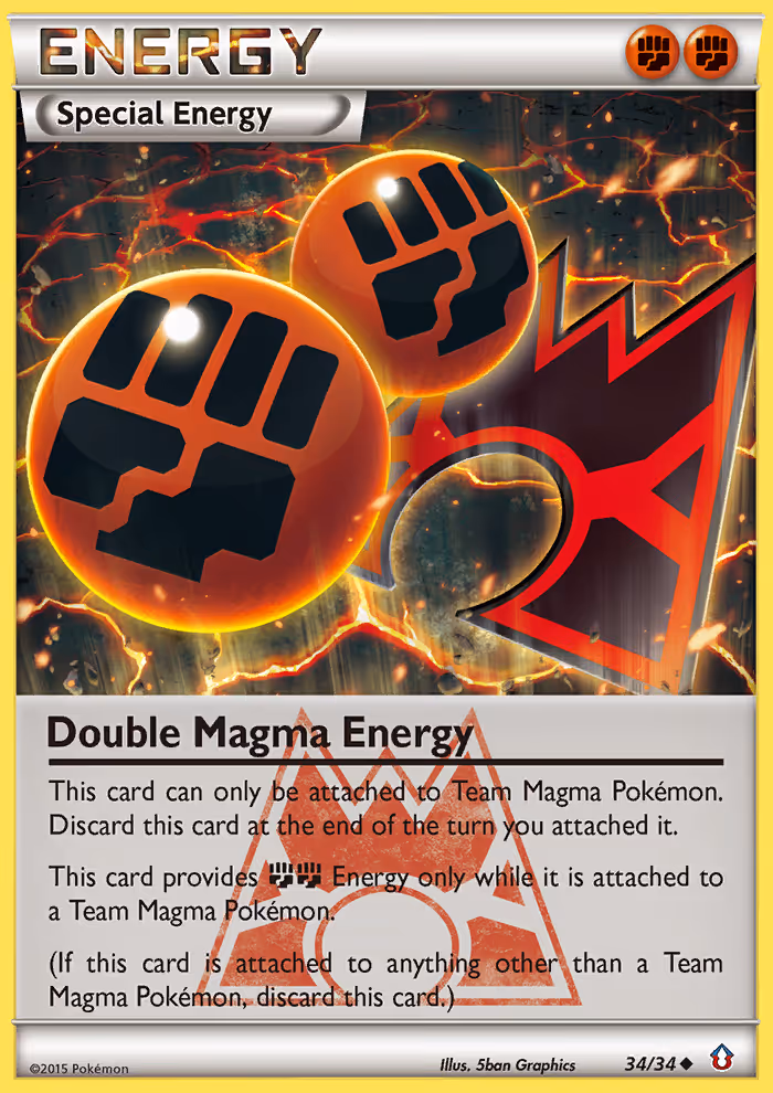 Double Magma Energy 34/34 Pokemon card
