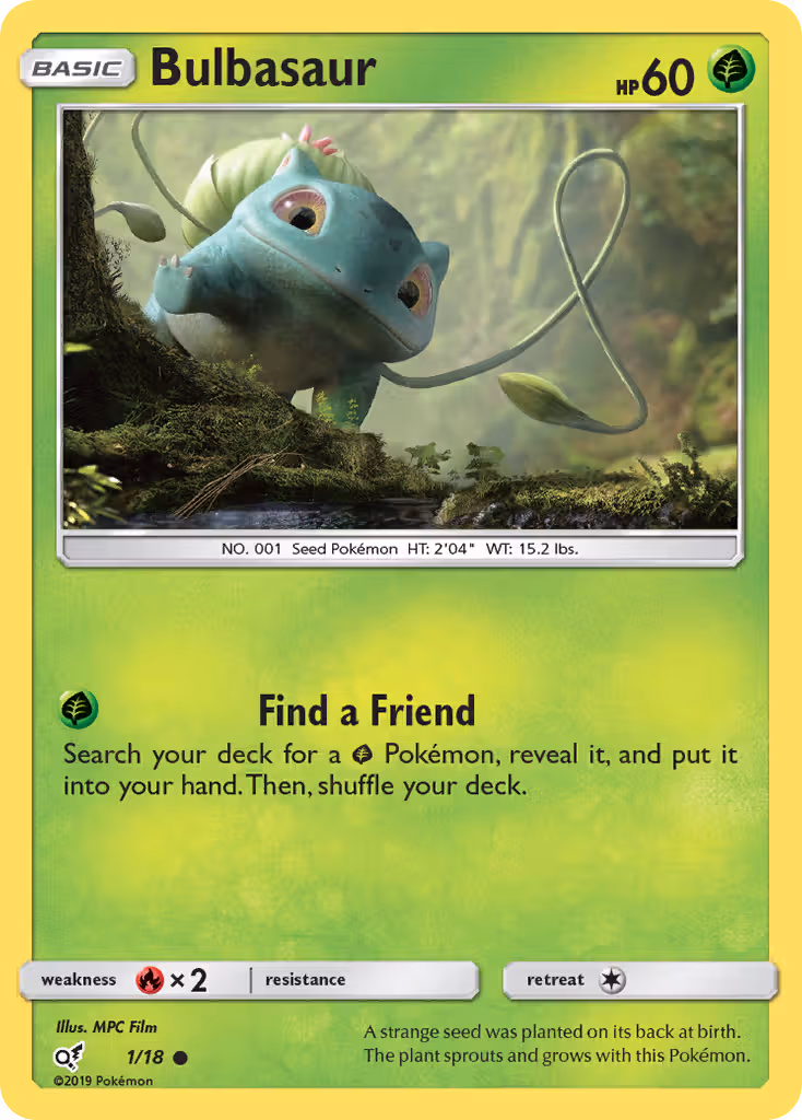 Bulbasaur 1/18 Pokemon card