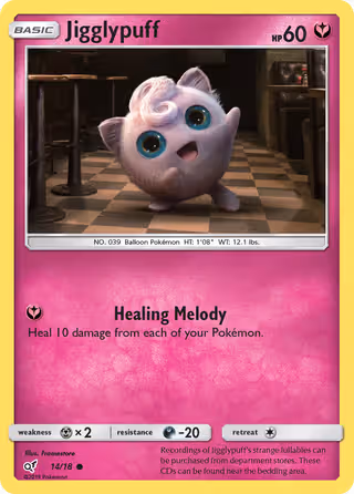 Jigglypuff 14/18 Pokemon card