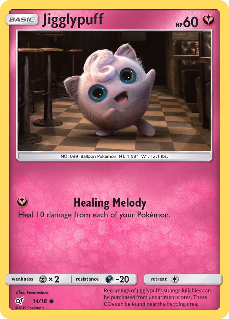 Jigglypuff 14/18 Pokemon card