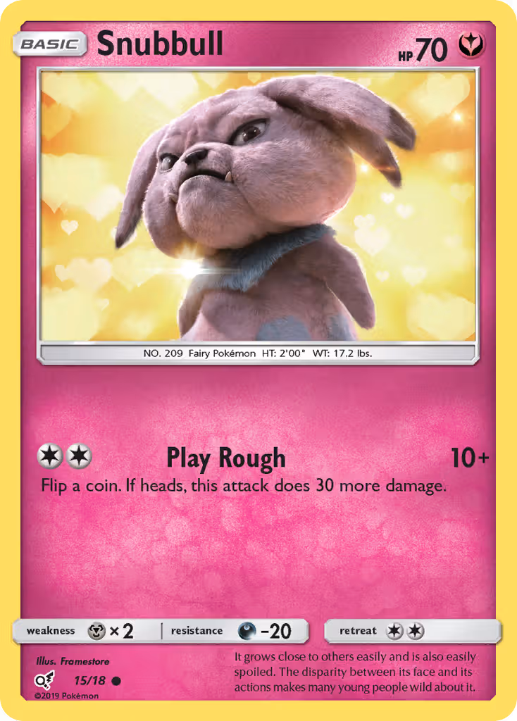 Snubbull 15/18 Pokemon card