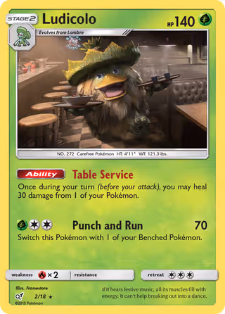 Ludicolo 2/18 Pokemon card