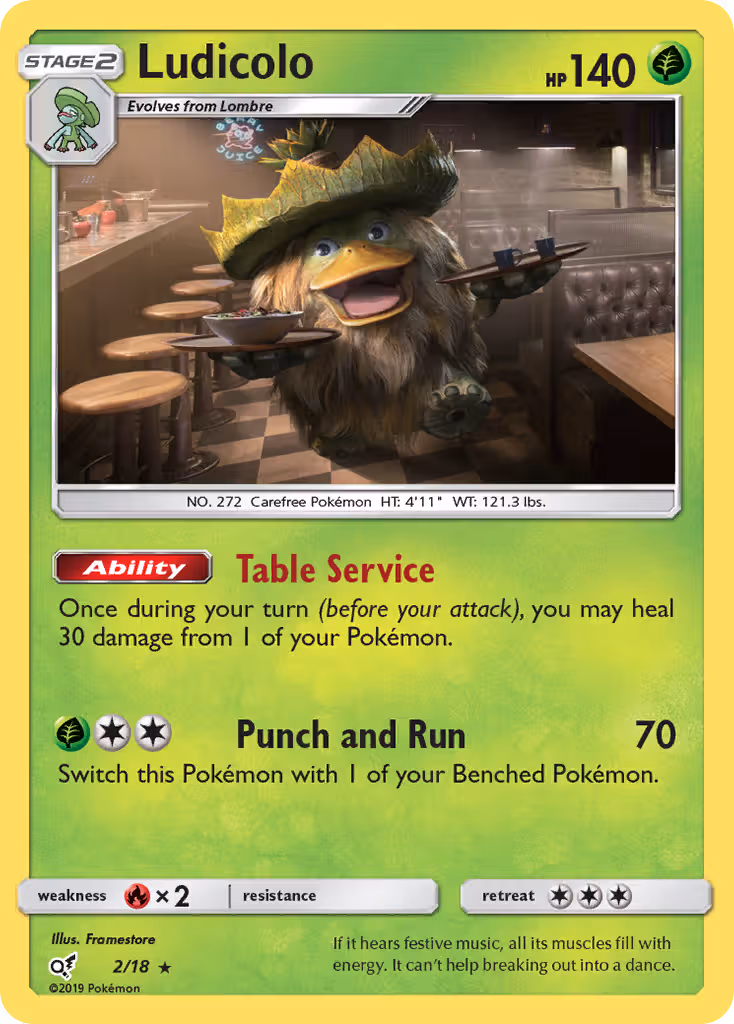 Ludicolo 2/18 Pokemon card