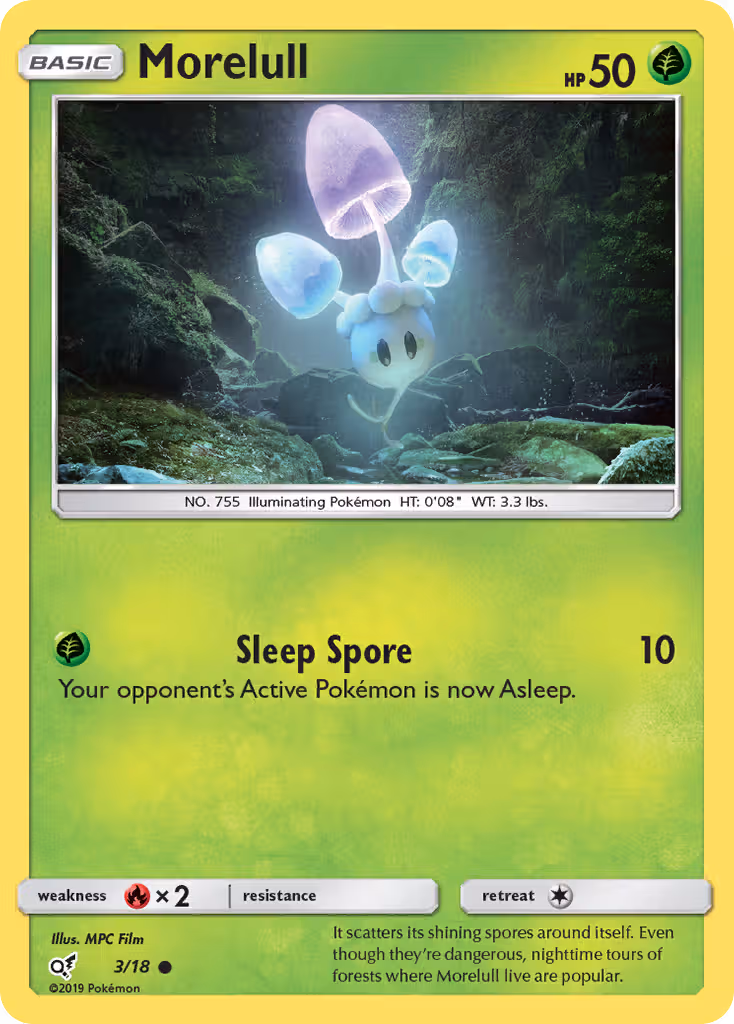 Morelull 3/18 Pokemon card