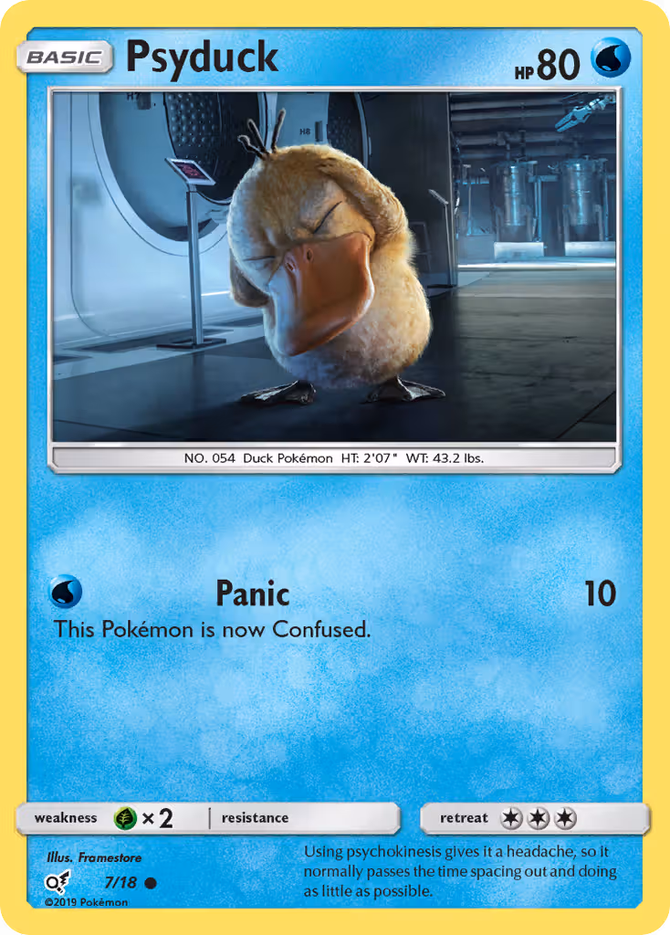Psyduck 7/18 Pokemon card