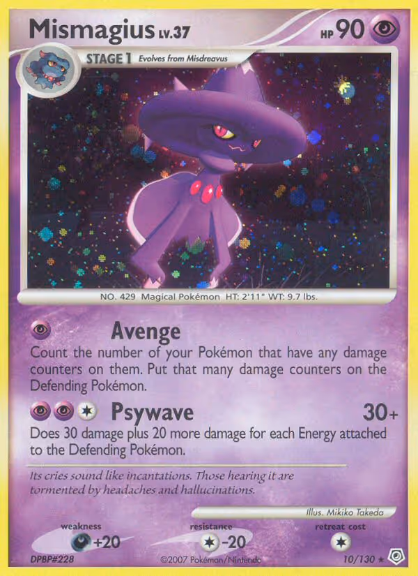 Mismagius 10/130 Pokemon card