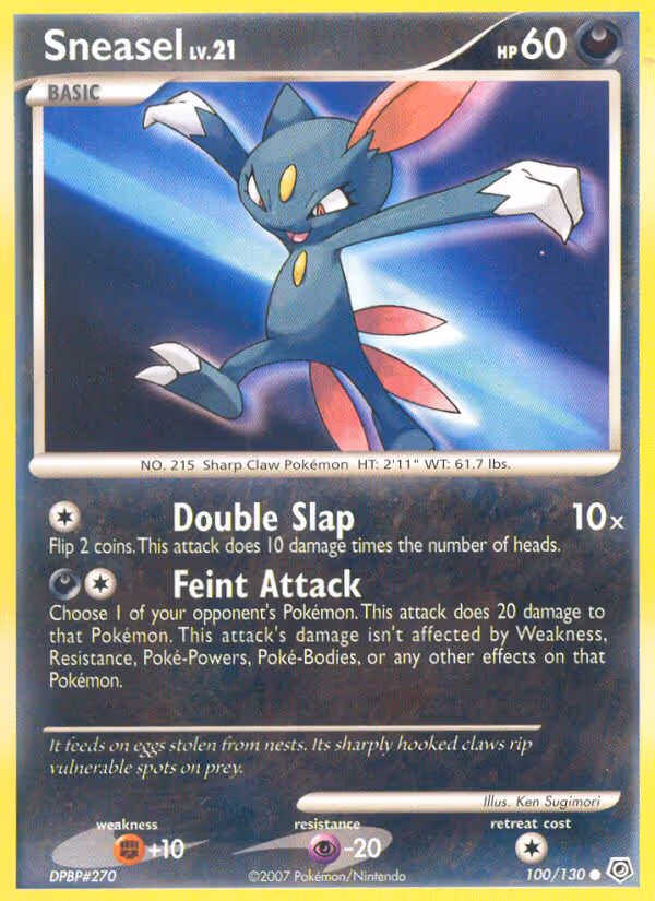 Sneasel 100/130 Pokemon card