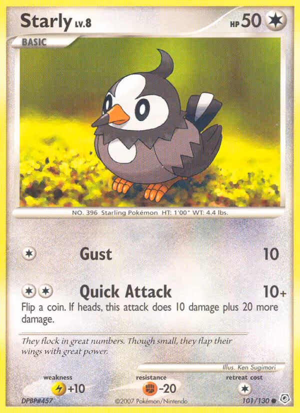 Starly 101/130 Pokemon card