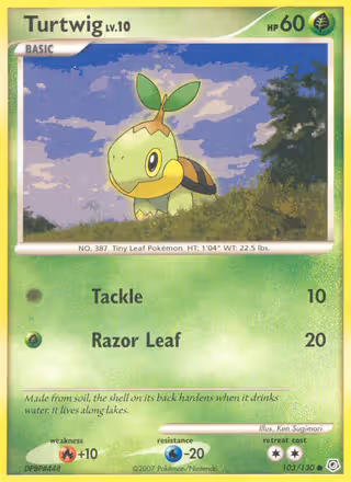 Turtwig 103/130 Pokemon card