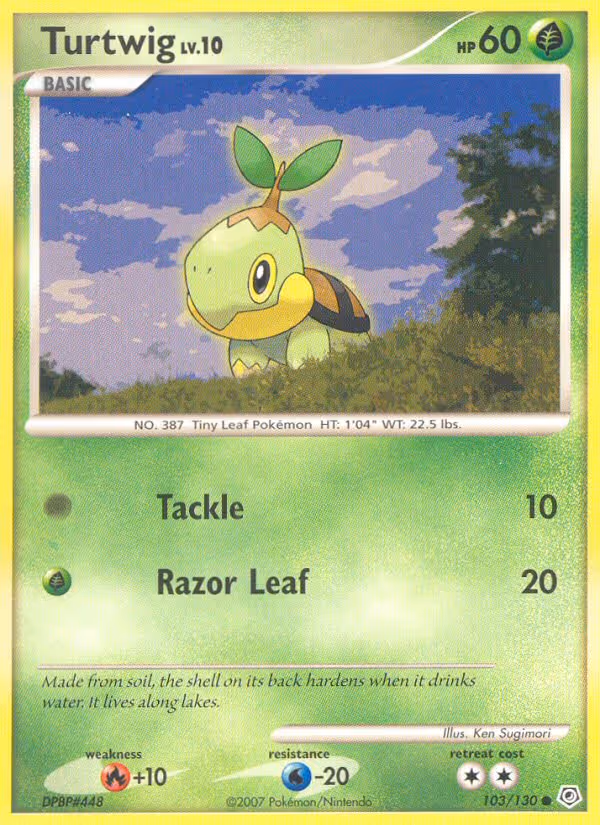 Turtwig 103/130 Pokemon card